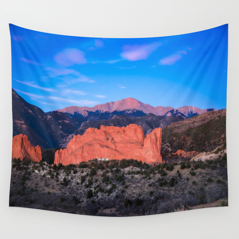 Pikes Peak Sunrise Over Garden Of The Gods In Colorado Springs