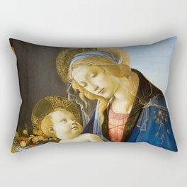 The Virgin and Child by Sandro Botticelli Rectangular Pillow
