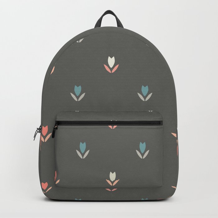 Modern Minimal Tulip Pattern 01 Nordic Color 01 Backpack