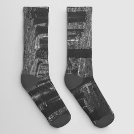 Black and white forest Socks