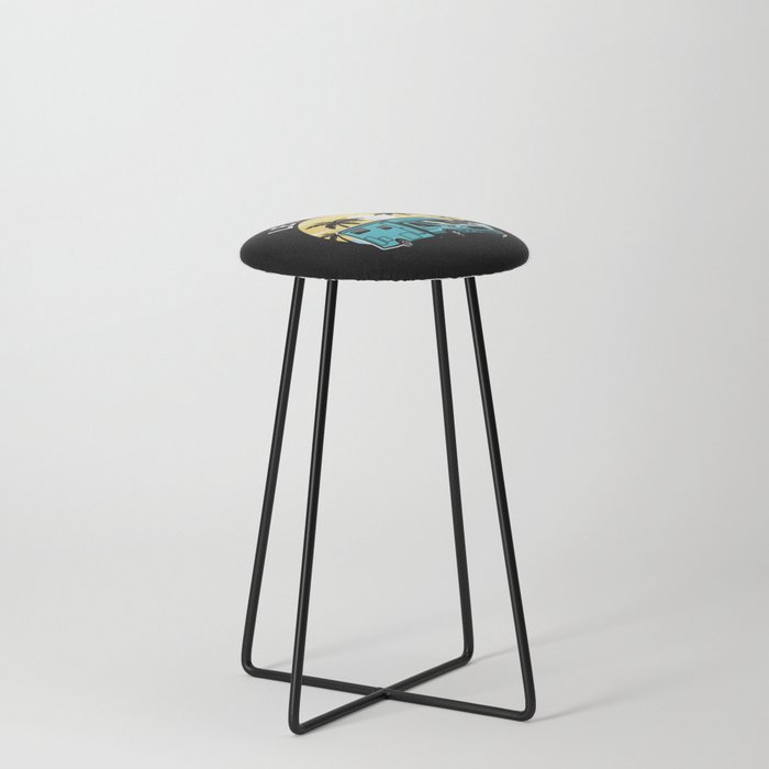 Let's Roll Sunset Camping Counter Stool