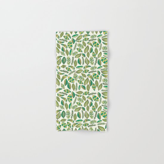 Tropical Jungle Leaves Hand & Bath Towel
