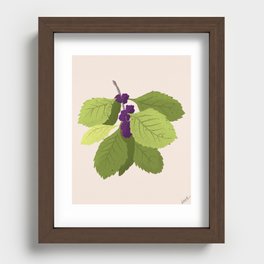 Purple Beautyberry Recessed Framed Print