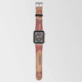 Antique Distressed Red Silk with Palmettes and Birds Apple Watch Band