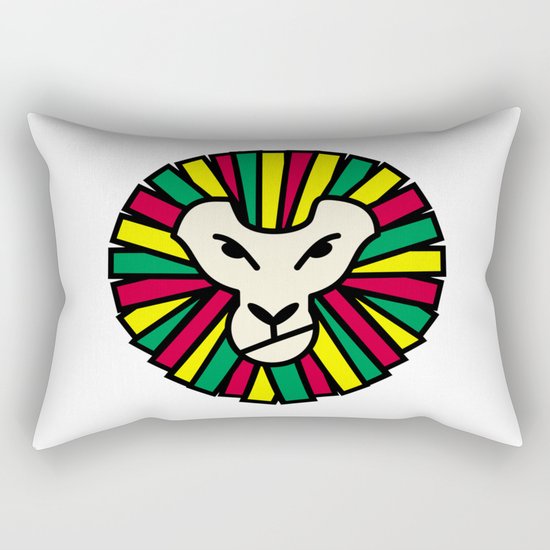 Lion Rastafari Rectangular Pillow
