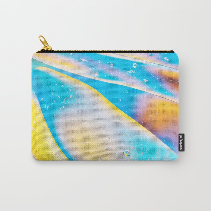 Yellow Blue Viscous Liquid Carry-All Pouch