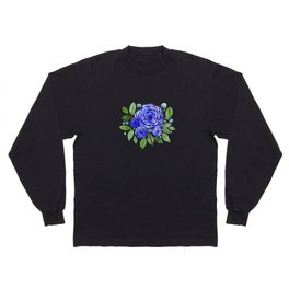 Spring roses bouquet - blue Long Sleeve T-shirt