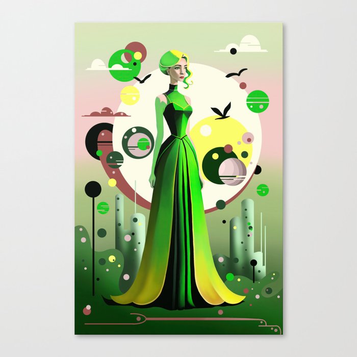 Green Bubbles (Modified Series no. 42) Canvas Print
