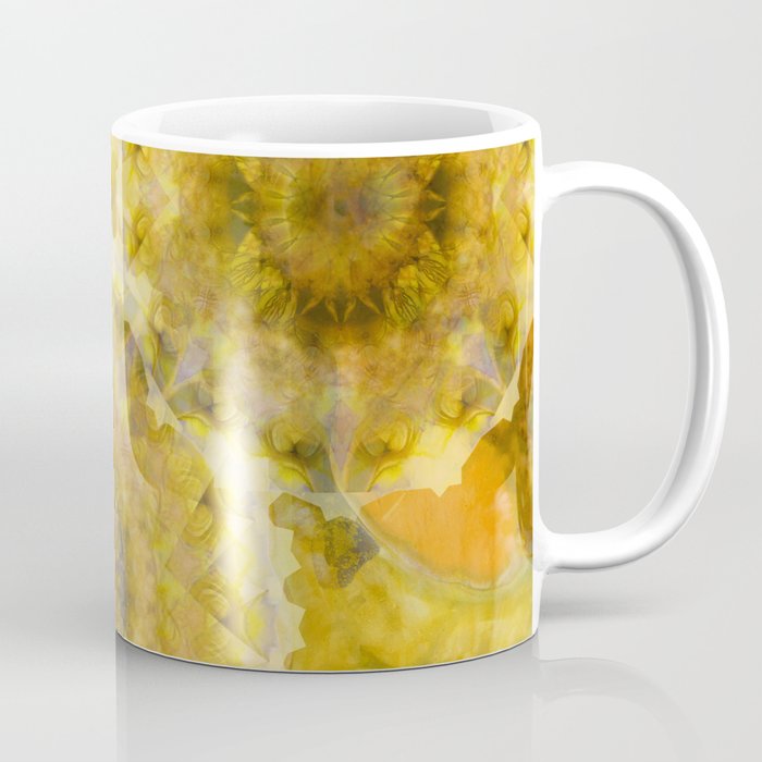 Yellow Impressions Abstract Mandala Art Coffee Mug