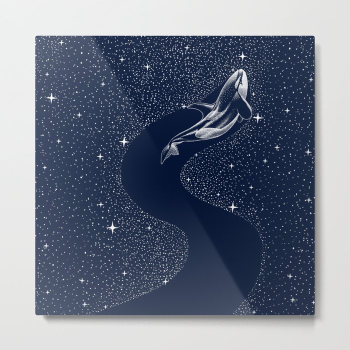 starry orca Metal Print