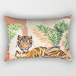 Tiger by the pool Rectangular Pillow