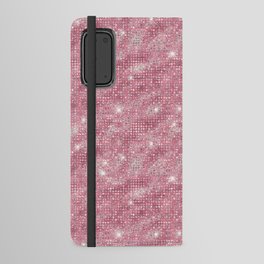 Pink Diamond Studded Glam Pattern Android Wallet Case