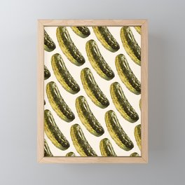 Pickle Pattern Framed Mini Art Print