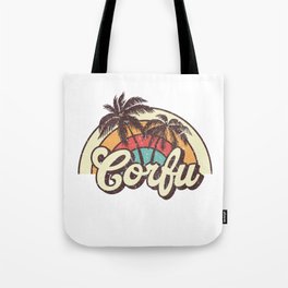 Corfu beach city Tote Bag