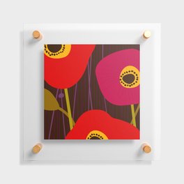 Red Poppy Flowers by Friztin Floating Acrylic Print