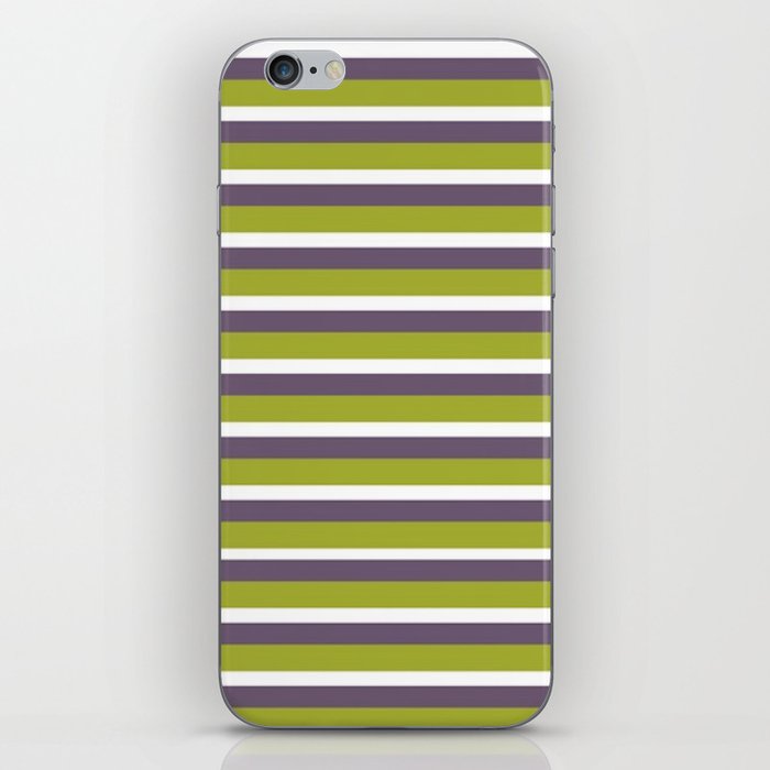 Purple & Green Stripes iPhone Skin