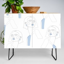 Blue Sky Beauty / Girl portrait drawing Credenza