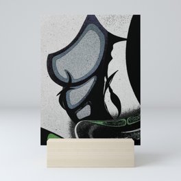 Feminine Form Slate Grey Green Black Digital Image Art Female Mini Art Print