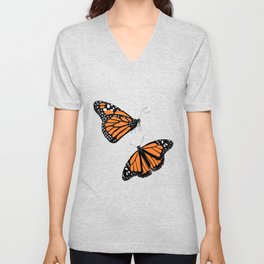 Monarch butterfly V Neck T Shirt