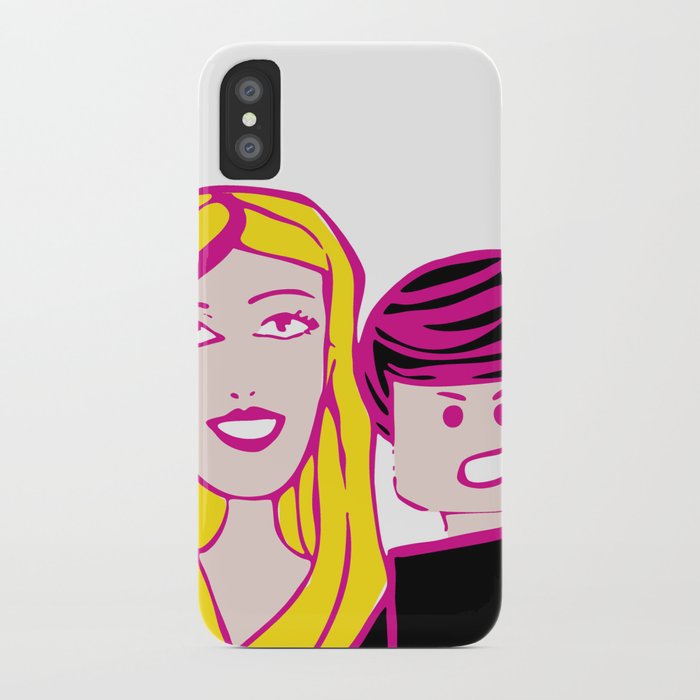 Plastic Couple In Pink iPhone Case
