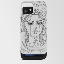 Pisces - Zodiac Girl Drawing iPhone Card Case