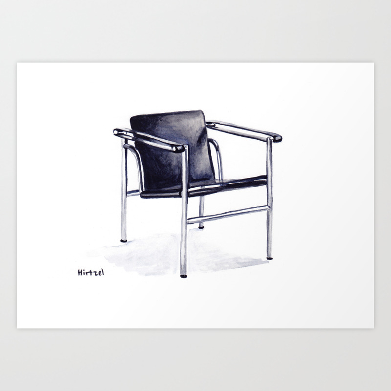 Lc1 Sling Back Chair Art Print By Happyhirtzel Society6