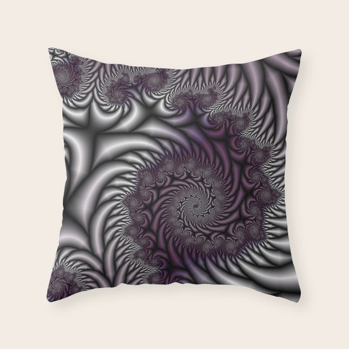 Purple and Gray Throw Pillow by Christy Leigh Society6