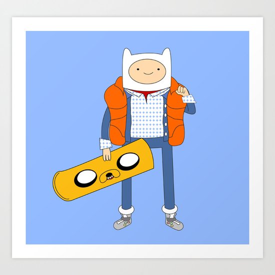 Marty McFinn & Jake the Hoverboard Art Print