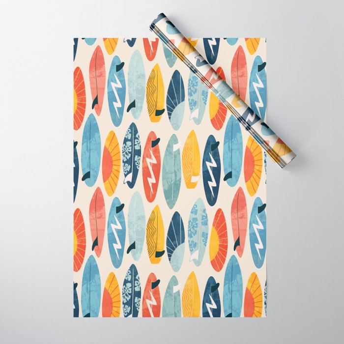 Surfboard white  Wrapping Paper