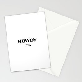 Howdy Howdy Stationery Card