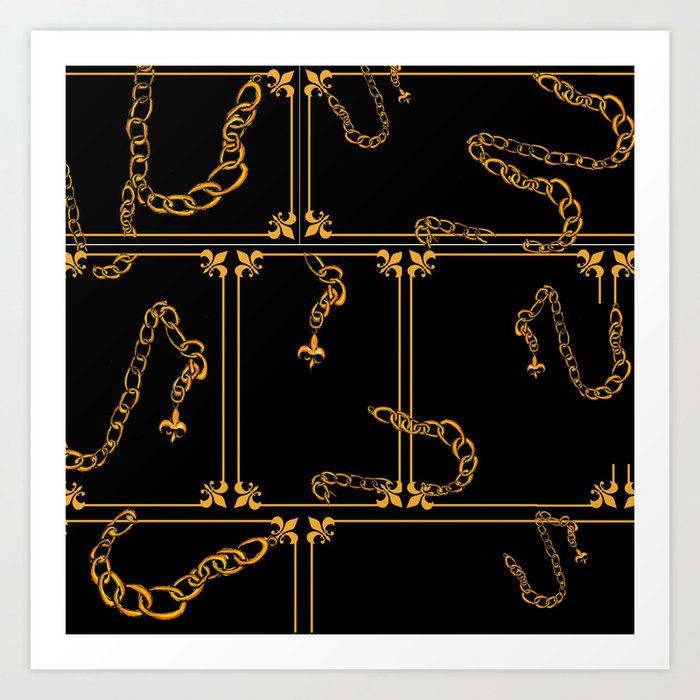 Unchained: Gold + Black Art Print