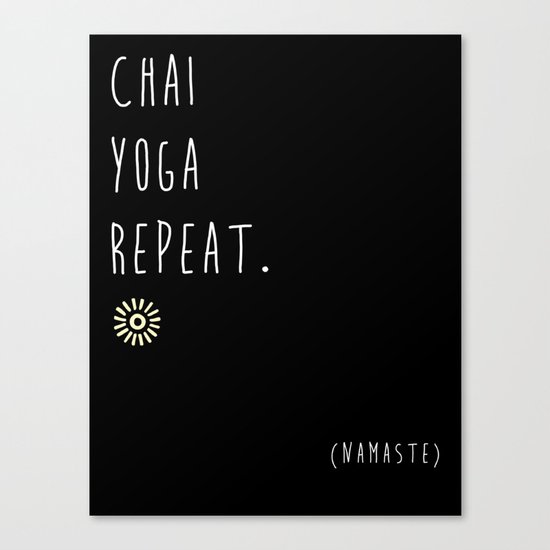 Chai Yoga Repeat Canvas Print
