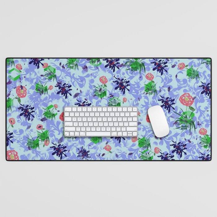 Preppy Poppies  Desk Mat