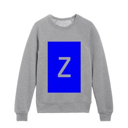 LETTER Z (WHITE-BLUE) Kids Crewneck