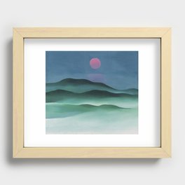 Pink Moon over Water (1924) by Georgia O'Keeffe Recessed Framed Print