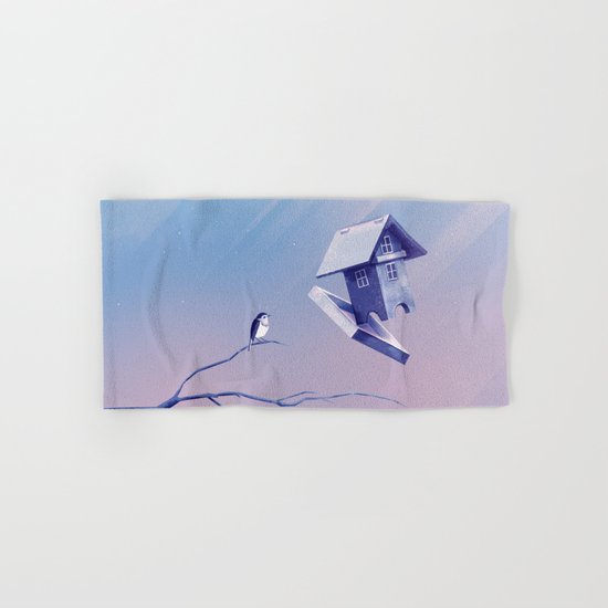 Freezing Bird...house Hand & Bath Towel