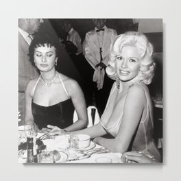 'Best Envy' Iconic Hollywood Starlet Black and White Photograph Metal Print