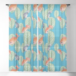 Fishpattern for kids Sheer Curtain