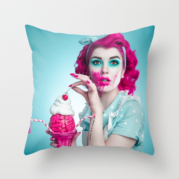 Zombie Housewife Throw Pillow