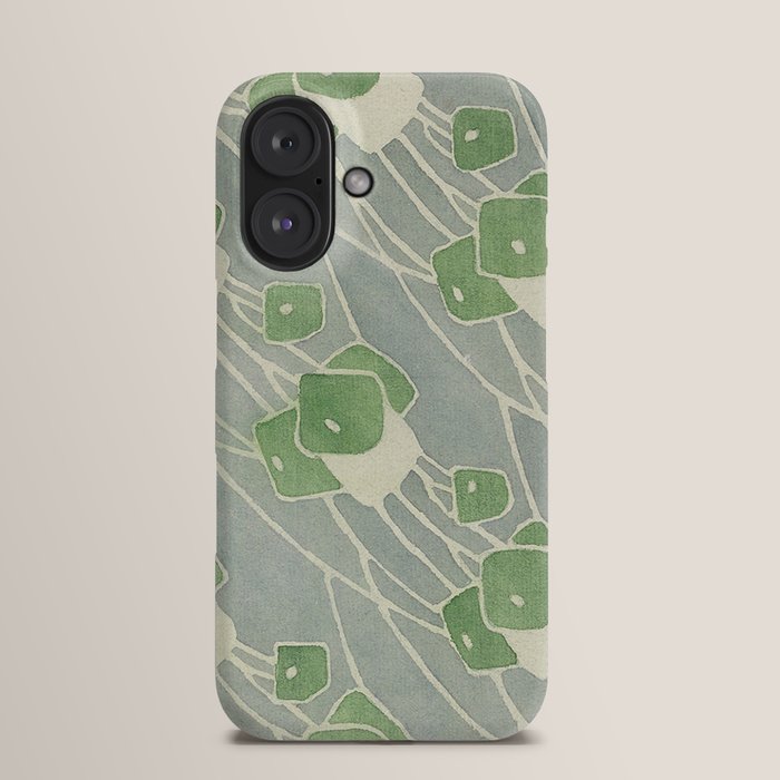 Society6 iPhone4/4S,5用 Chevron Flora II by Bianca Green Chesapeake Imperial Garden Moss Green Non-Pasted Non-Woven