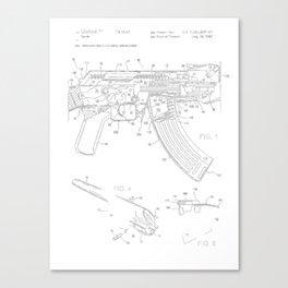 Ak 47 Assembly Instruction - Cool Design On Poster Tshirt And More Canvas Print