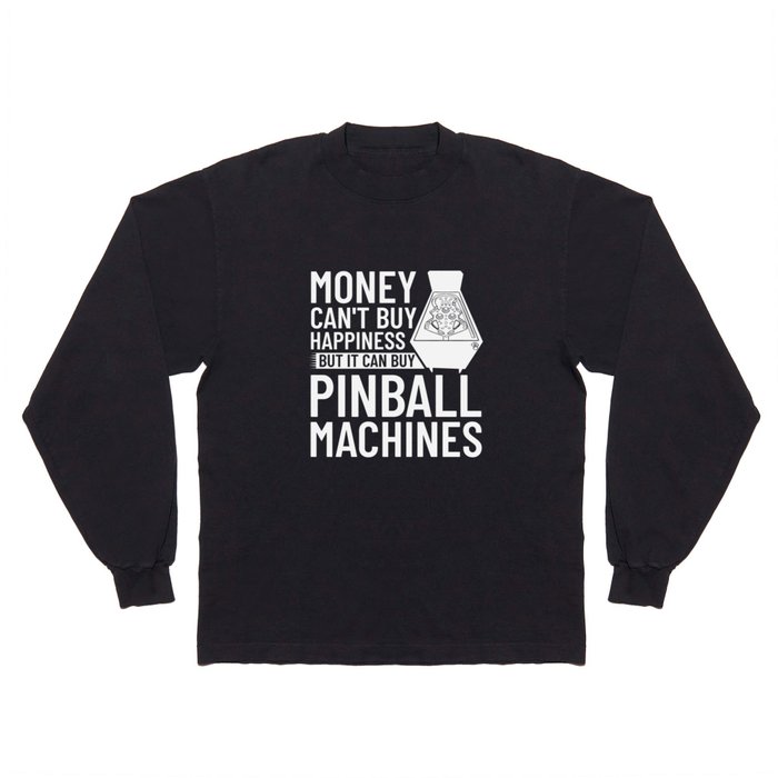 Pinball Machine Game Virtual Player Long Sleeve T Shirt