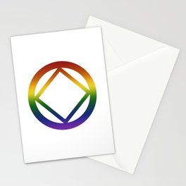 Narcotics Anonymous Rainbow Pride Symbol Stationery Card