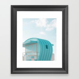 South Beach - Light blue life guard tower Framed Art Print