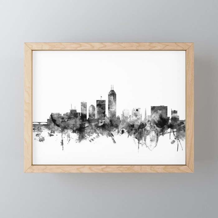 Indianapolis Indiana Skyline Framed Mini Art Print