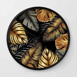 gold and silver  Wall Clock