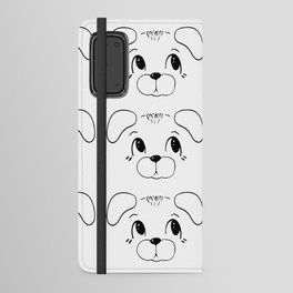 Black and white dog pattern for dog lover  Android Wallet Case