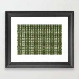Green Checkered Plaid Pattern Framed Art Print