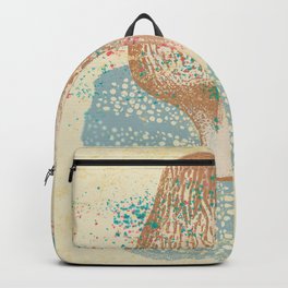 Abstract art gestual and organic sponge and coral Backpack
