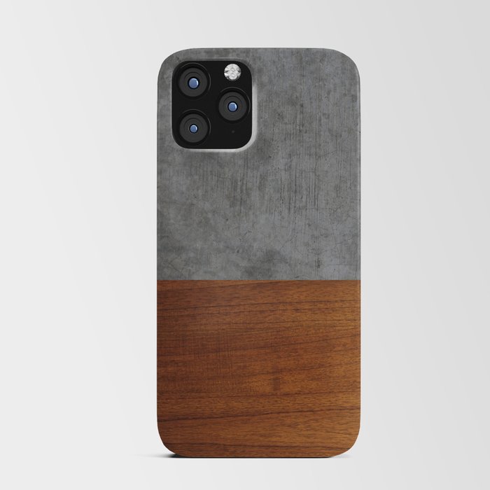 Concrete and Wood Luxury iPhone Card Case